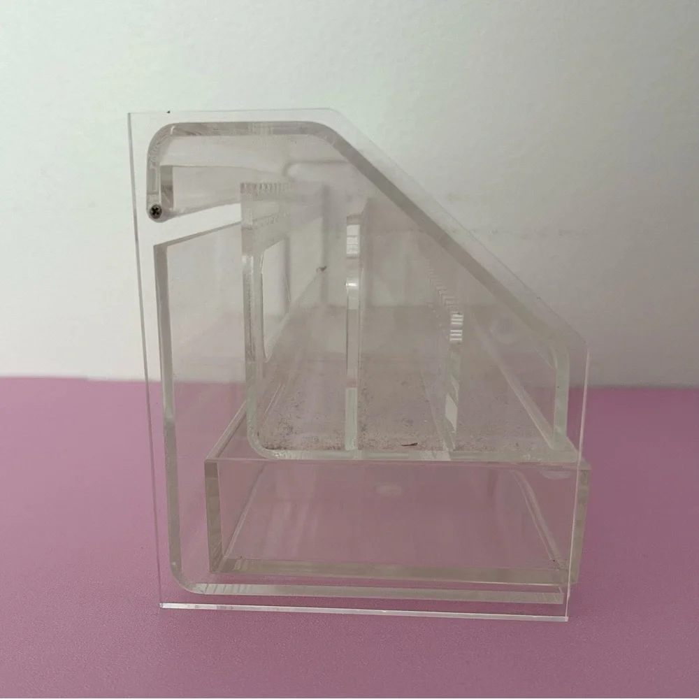 Clear Acrylic Earring Holder Box with Drawers Holds 37 Pairs